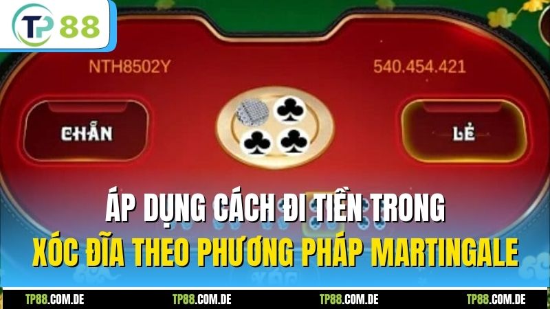 Áp dụng cách đi tiền trong xóc đĩa theo phương pháp Martingale